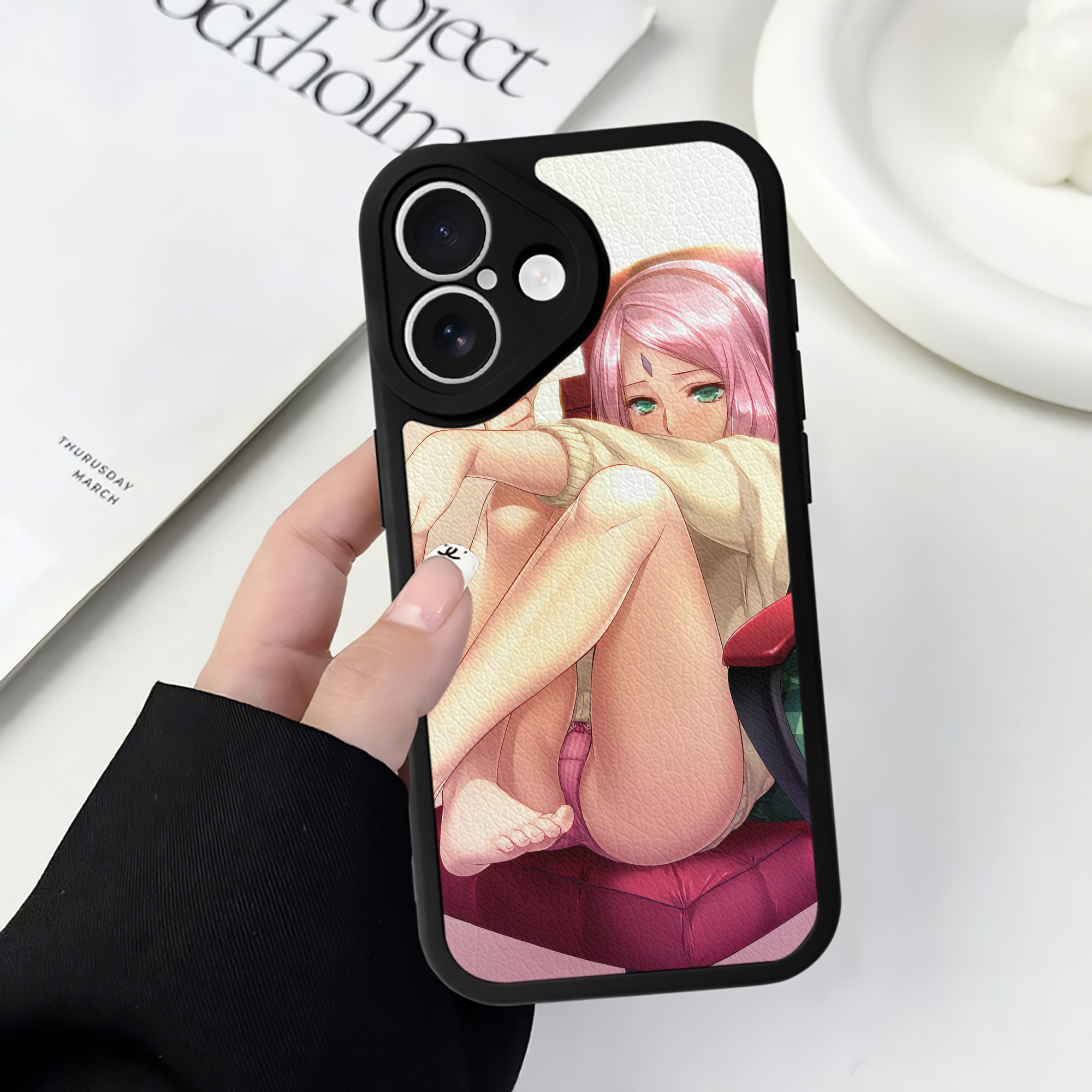 （画像用） NARUTO -ナルト- NARUTO -ナルト- 疾風伝 【iPhone 16シリーズ対応】シリコンスマホケース（レザー調） 材質：シリコン